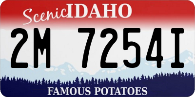 ID license plate 2M7254I