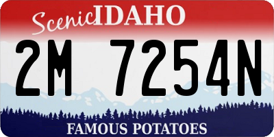 ID license plate 2M7254N