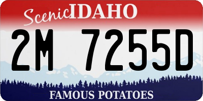ID license plate 2M7255D