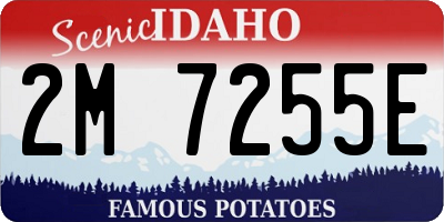 ID license plate 2M7255E