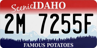 ID license plate 2M7255F