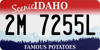 ID license plate 2M7255L