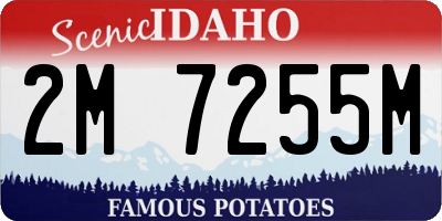 ID license plate 2M7255M
