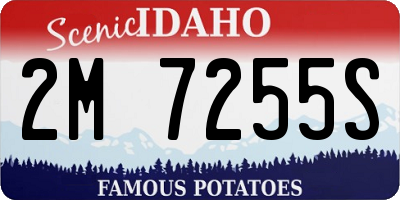 ID license plate 2M7255S