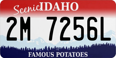 ID license plate 2M7256L