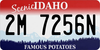 ID license plate 2M7256N