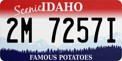 ID license plate 2M7257I