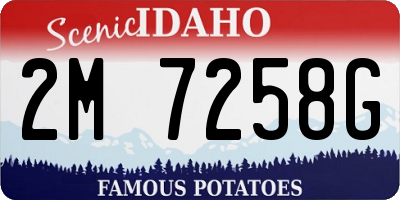 ID license plate 2M7258G