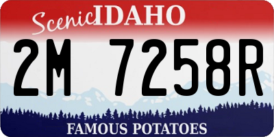 ID license plate 2M7258R