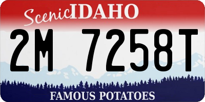 ID license plate 2M7258T
