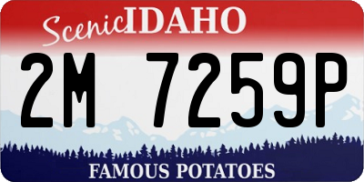 ID license plate 2M7259P