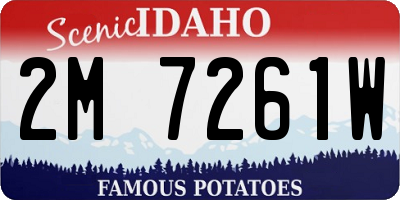 ID license plate 2M7261W