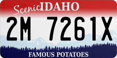 ID license plate 2M7261X