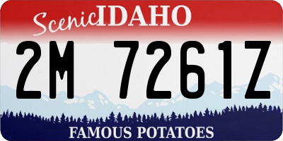 ID license plate 2M7261Z