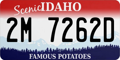 ID license plate 2M7262D