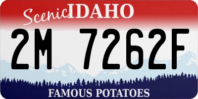 ID license plate 2M7262F