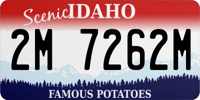 ID license plate 2M7262M