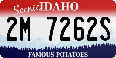 ID license plate 2M7262S