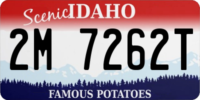 ID license plate 2M7262T