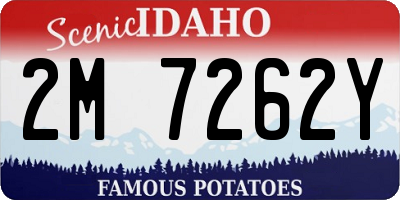 ID license plate 2M7262Y