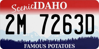 ID license plate 2M7263D