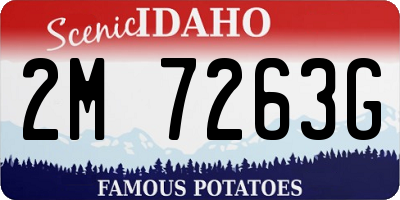 ID license plate 2M7263G