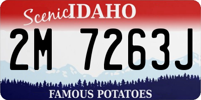 ID license plate 2M7263J