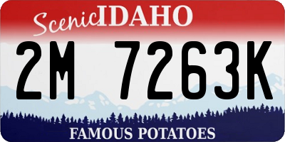 ID license plate 2M7263K