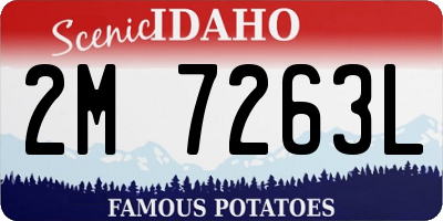 ID license plate 2M7263L