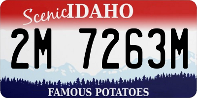 ID license plate 2M7263M