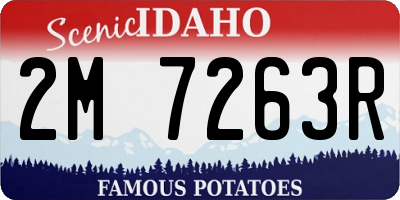 ID license plate 2M7263R