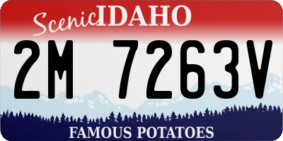 ID license plate 2M7263V