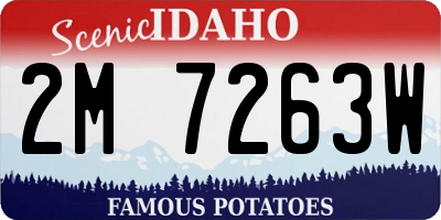ID license plate 2M7263W