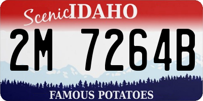 ID license plate 2M7264B