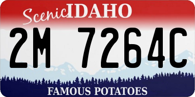 ID license plate 2M7264C