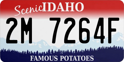 ID license plate 2M7264F