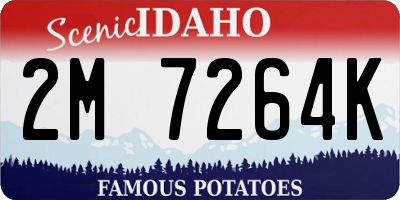 ID license plate 2M7264K