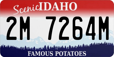 ID license plate 2M7264M
