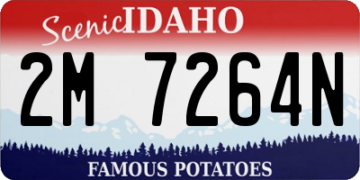 ID license plate 2M7264N