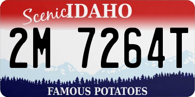 ID license plate 2M7264T