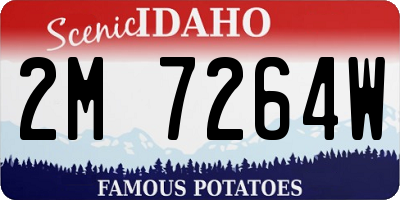 ID license plate 2M7264W