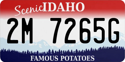ID license plate 2M7265G