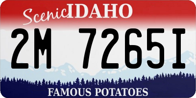 ID license plate 2M7265I