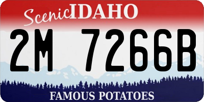 ID license plate 2M7266B