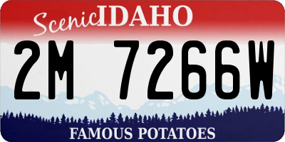 ID license plate 2M7266W