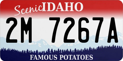 ID license plate 2M7267A