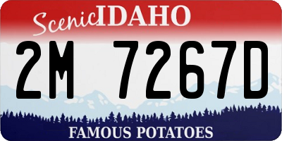 ID license plate 2M7267D