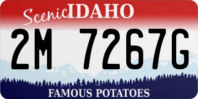 ID license plate 2M7267G