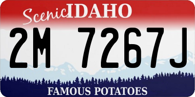 ID license plate 2M7267J