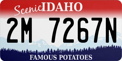 ID license plate 2M7267N